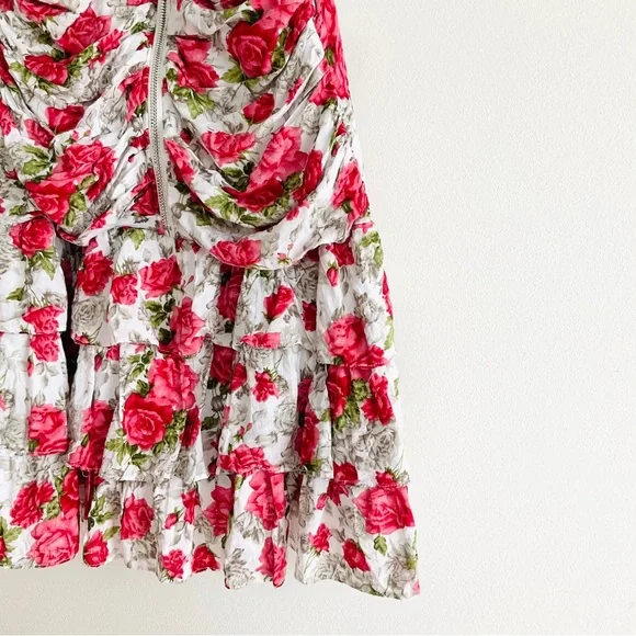 Y2K Floral Mini Ruffle Dress - Picture 3 of 4